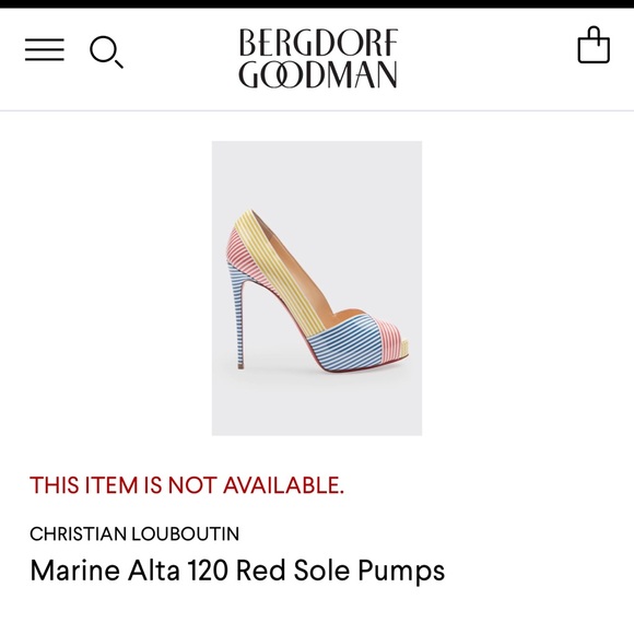 BRAND NEW- Never worn Christian Louboutin Marine Alta Patent Stripes Size:39.5 - Picture 12 of 12